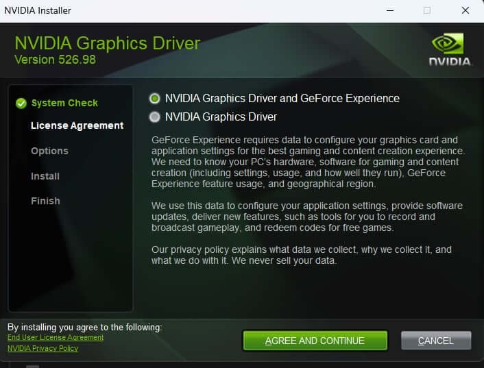 NVIDIA Graphics driver and GeForce Experience